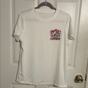 SHEIN white & brown tees … lot of 2 shirts